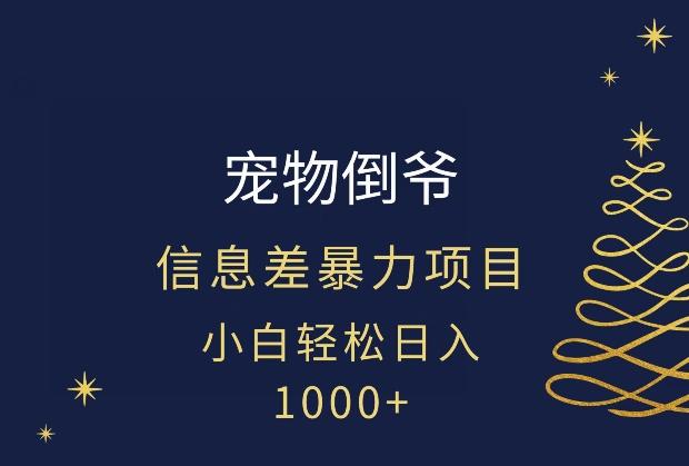 宠物倒爷，暴利的信息差项目，足不出户就有客户，年轻人都喜欢宠物！-悟空云赚AI