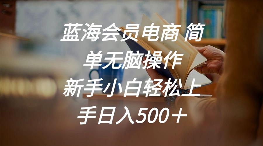 蓝海会员电商 简单无脑操作 新手小白轻松上手日入500＋-悟空云赚AI