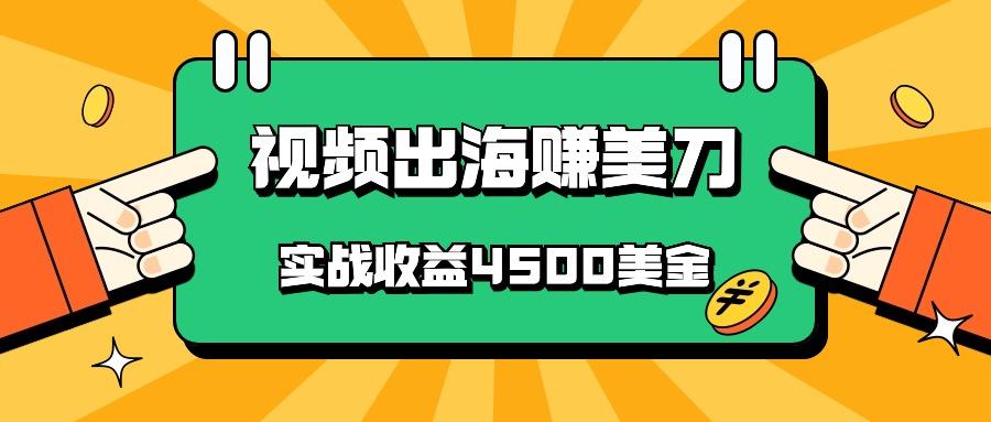 国内爆款视频出海赚美刀，实战收益4500美金，批量无脑搬运，无需经验直接上手-悟空云赚AI