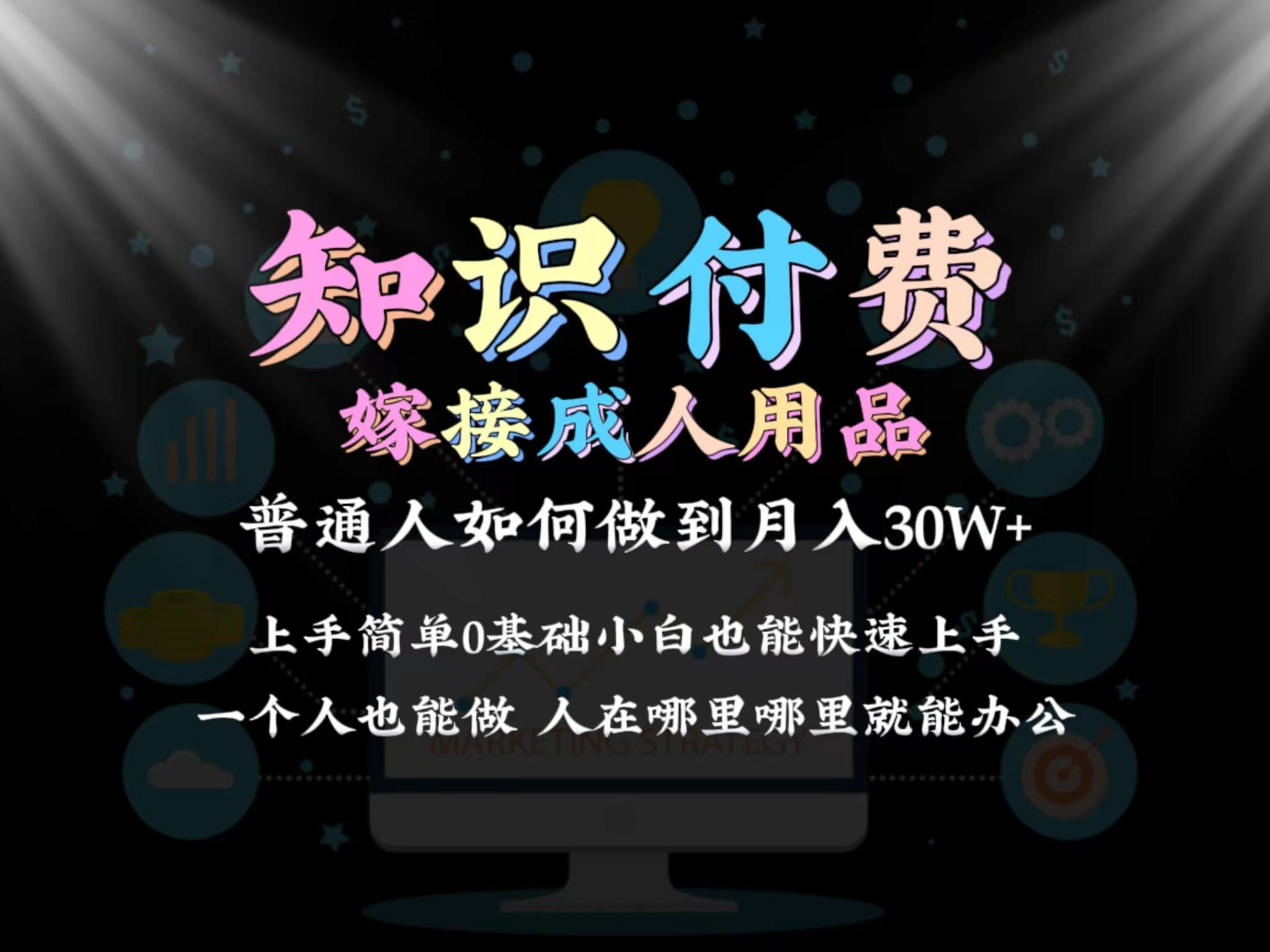 2024普通人做知识付费结合成人用品如何实现单月变现30w 保姆教学1.0-悟空云赚AI