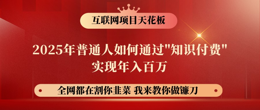 网创项目终点站-镰刀训练营超级IP合伙人，25年普通人如何通过“知识付费”年入百万-悟空云赚AI