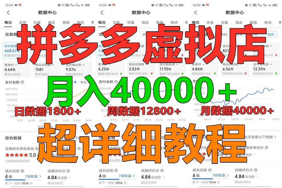 拼多多虚拟电商训练营月入40000+，全网最详细，你做你也行，暴利稳定长久-悟空云赚AI