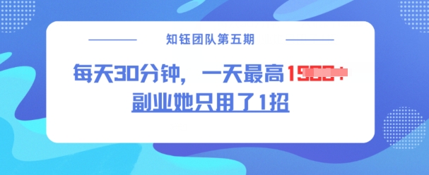 副业她只用了1招，每天30分钟，无脑二创，一天最高1.5k-悟空云赚AI