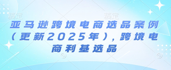 亚马逊跨境电商选品案例(更新2025年3月)，跨境电商利基选品-悟空云赚AI