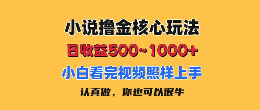 小说撸金核心玩法，日收益500-1000+，小白看完照样上手，0成本有手就行-悟空云赚AI