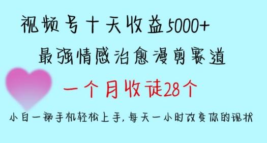 十天收益5000+，多平台捞金，视频号情感治愈漫剪，一个月收徒28个，小白一部手机轻松上手【揭秘】-悟空云赚AI