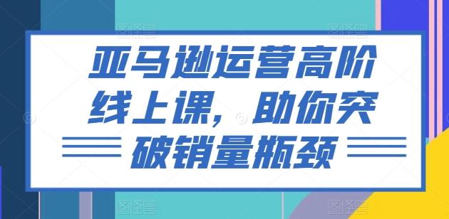 亚马逊运营高阶线上课，助你突破销量瓶颈-悟空云赚AI