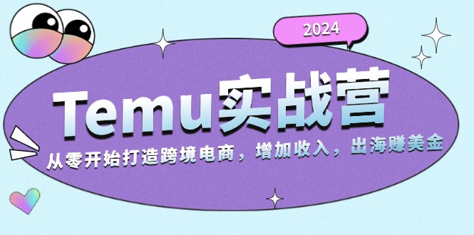 2024Temu实战营：从零开始打造跨境电商，增加收入，出海赚美金-悟空云赚AI