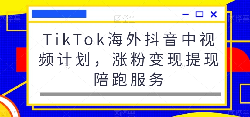 TikTok海外抖音中视频计划，涨粉变现提现陪跑服务-悟空云赚AI