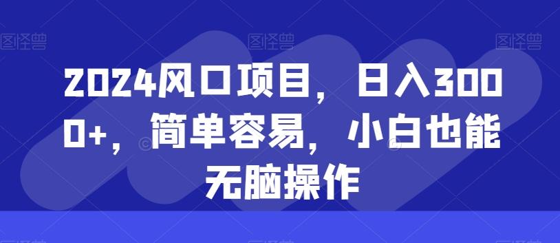 2024风口项目，日入3000+，简单容易，小白也能无脑操作-悟空云赚AI