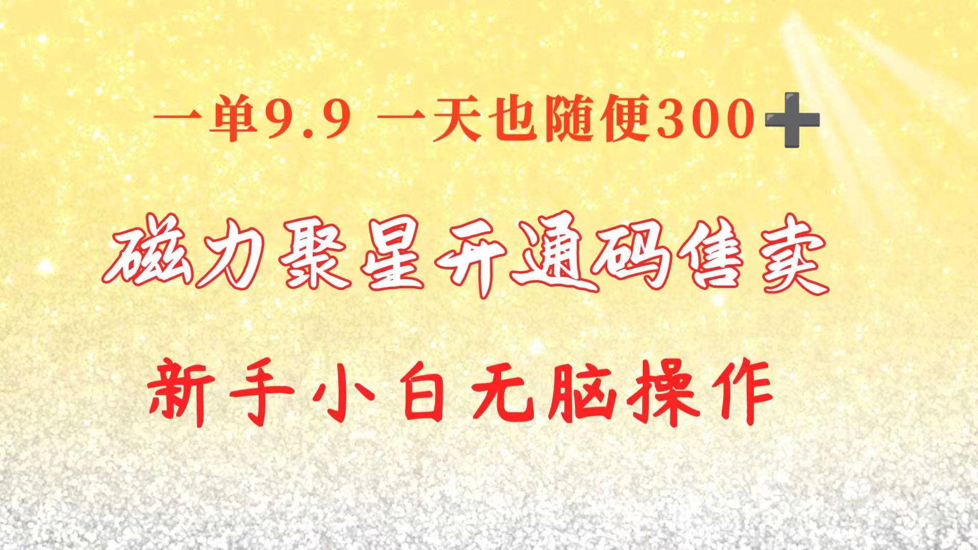 快手磁力聚星码信息差 售卖  一单卖9.9  一天也轻松300+ 新手小白无脑操作-悟空云赚AI