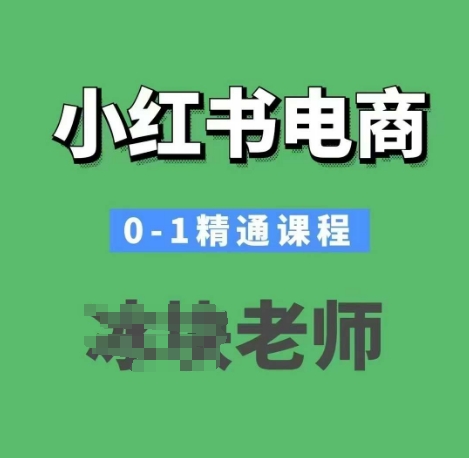 小红书电商0-1精通课程，小红书开店必学课程-悟空云赚AI