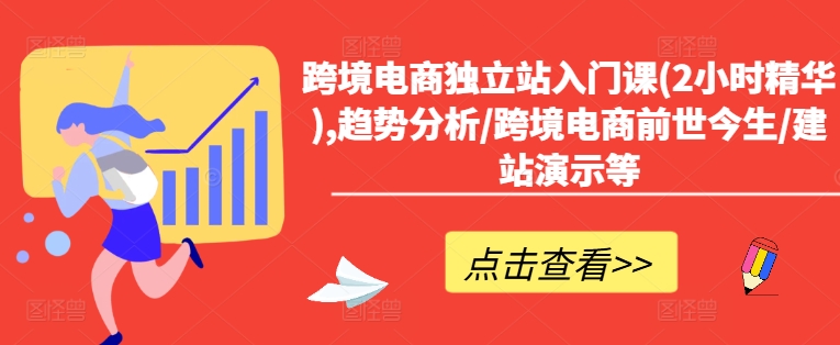 跨境电商独立站入门课(2小时精华),趋势分析/跨境电商前世今生/建站演示等-悟空云赚AI