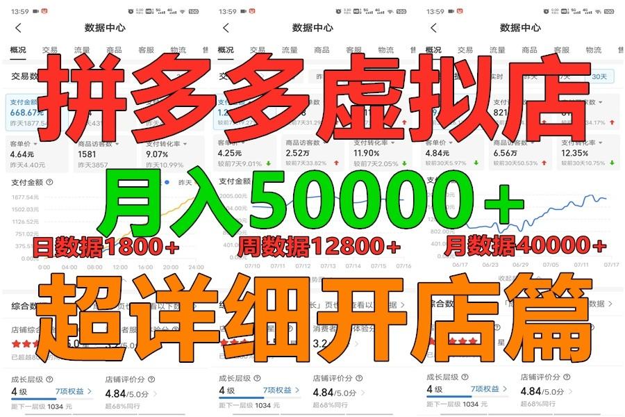 拼多多虚拟电商训练营月入40000+你也行，暴利稳定长久，副业首选-悟空云赚AI