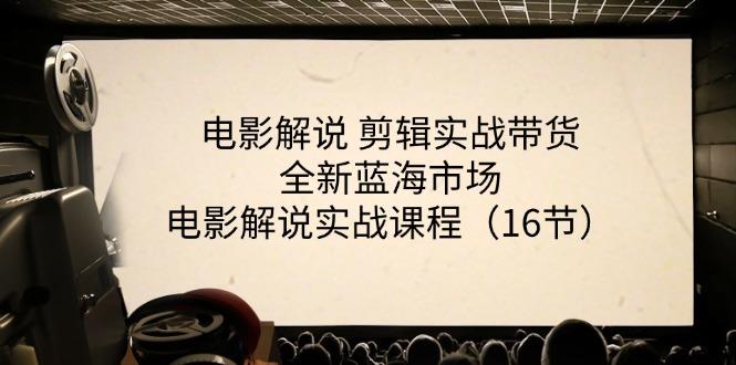 电影解说 剪辑实战带货全新蓝海市场，电影解说实战课程(16节-悟空云赚AI