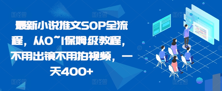 最新小说推文SOP全流程，从0~1保姆级教程，不用出镜不用拍视频，一天400+-悟空云赚AI