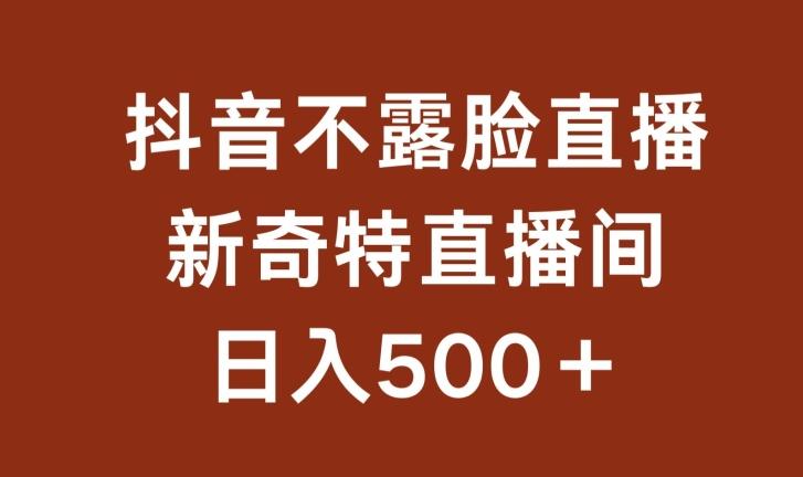 不露脸挂机直播，新奇特直播间，日入500+【揭秘】-悟空云赚AI