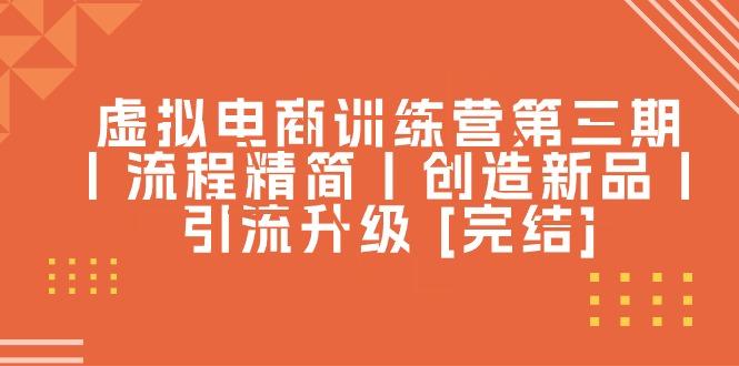 虚拟电商训练营第三期丨流程精简丨创造新品丨引流升级 [完结]-悟空云赚AI
