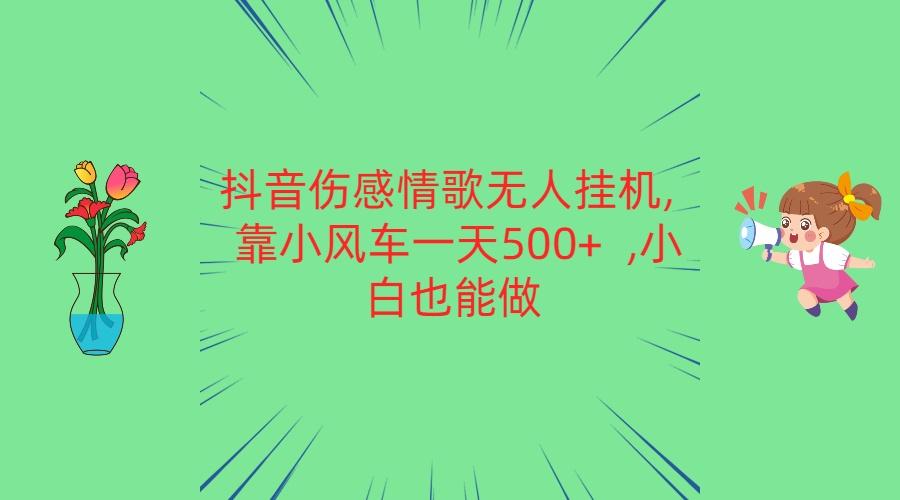 抖音伤感情歌无人挂机 靠小风车一天500+ 小白也能做-悟空云赚AI