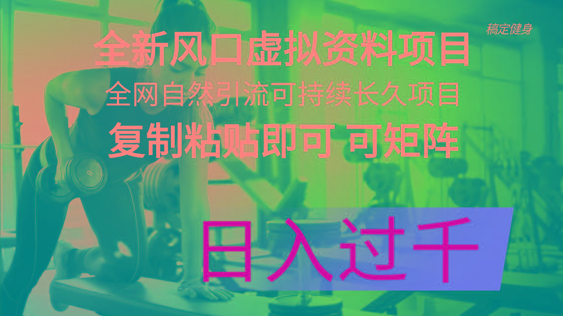 全新风口虚拟资料项目 全网自然引流可持续长久项目 复制粘贴即可可矩阵…-悟空云赚AI