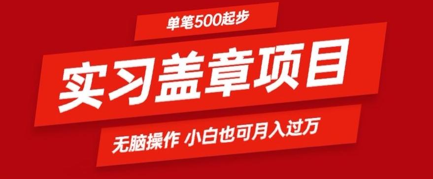 实习代盖章项目一单500起普通人可落地项目小白也可轻易上手-悟空云赚AI