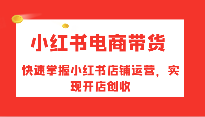 小红书电商带货，快速掌握小红书店铺运营，实现开店创收-悟空云赚AI