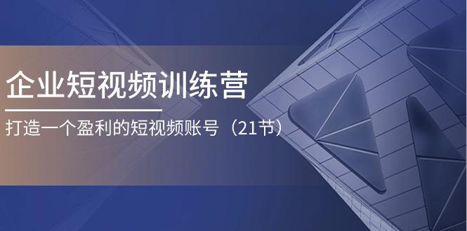 企业短视频训练营：打造一个盈利的短视频账号(21节-悟空云赚AI