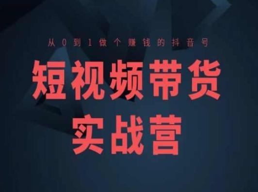 短视频带货实战营(高阶课)，从0到1做个赚钱的抖音号-悟空云赚AI