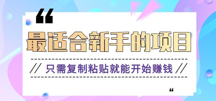 2024最适合新手操作的项目，新手小白只需复制粘贴就能开始赚钱【视频教程+软件】-口袋创业家