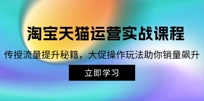 淘宝&天猫运营实战课程，传授流量提升秘籍，大促操作玩法助你销量飙升-悟空云赚AI