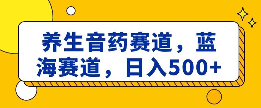 养生音药赛道，蓝海赛道，日入500+【揭秘】-悟空云赚AI