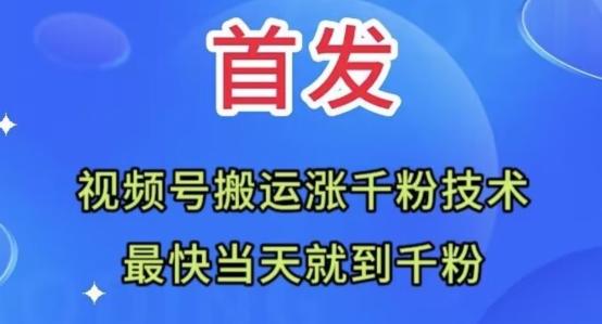 全网首发：视频号无脑搬运涨千粉技术，最快当天到千粉【揭秘】-悟空云赚AI