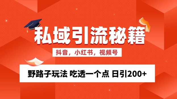 私域流量的精准化获客方法 野路子玩法 吃透一个点 日引200+ 【揭秘】-悟空云赚AI