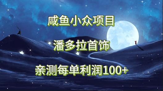 咸鱼小众项目，潘多拉首饰，亲测每单利润100+-悟空云赚AI